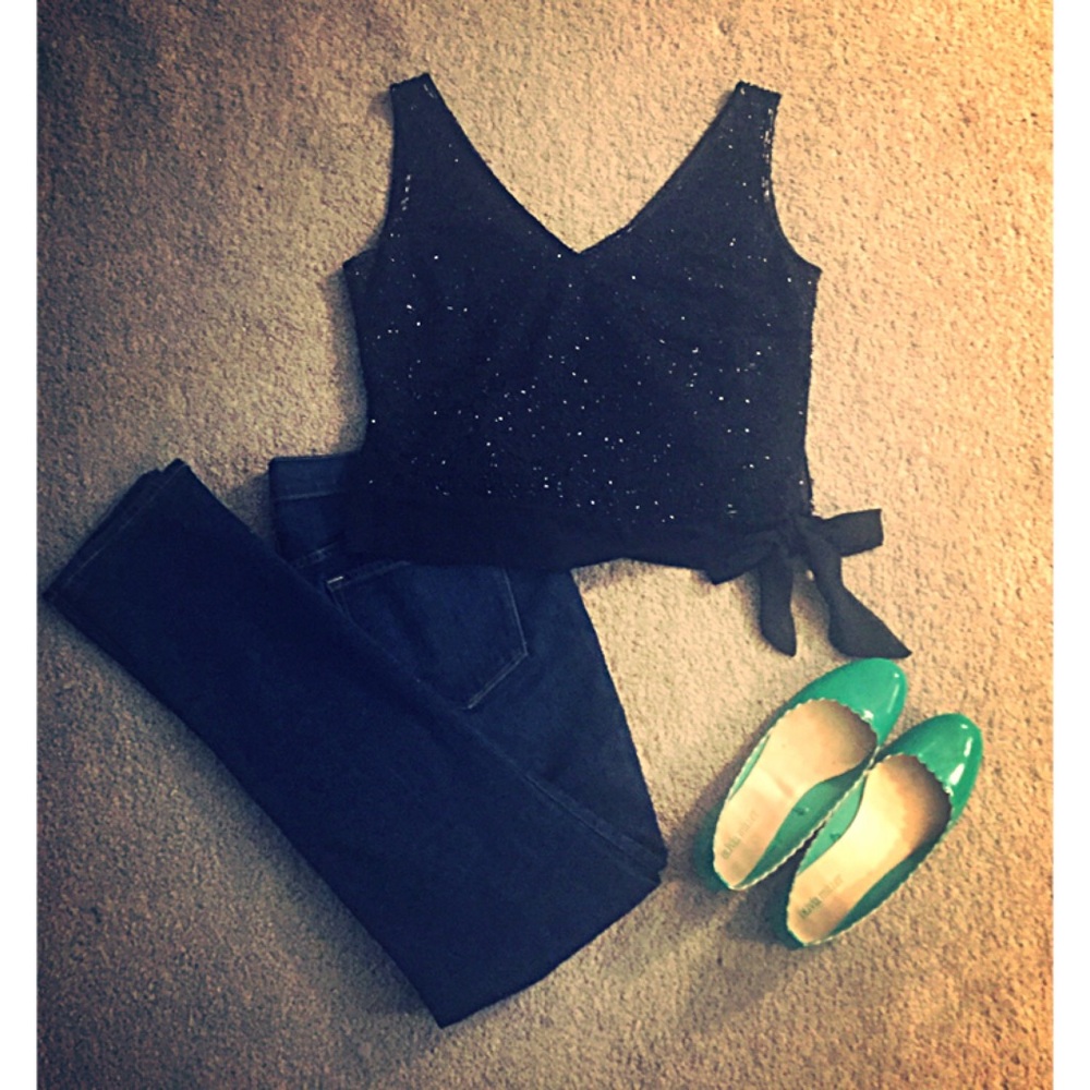 Beautiful black sparkling top